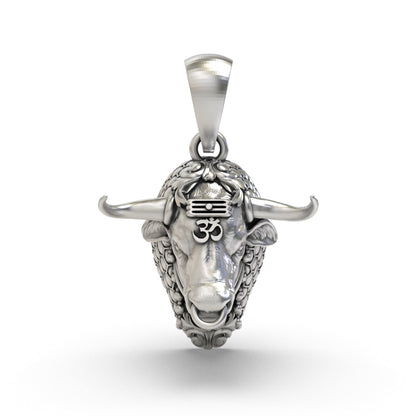 925 Silver Nandi Bull Pendant | Sacred Shiva Vahana – Shukan Jewellers