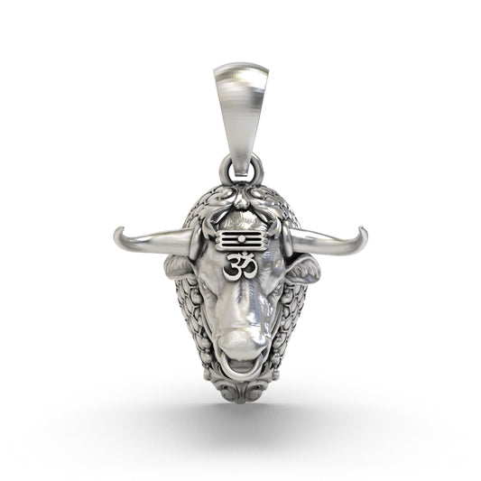 925 Silver Nandi Bull Pendant | Sacred Shiva Vahana – Shukan Jewellers
