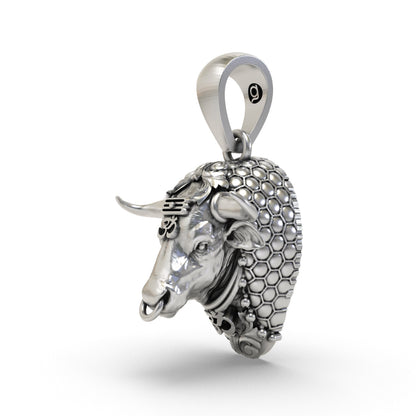 925 Silver Nandi Bull Pendant | Sacred Shiva Vahana – Shukan Jewellers