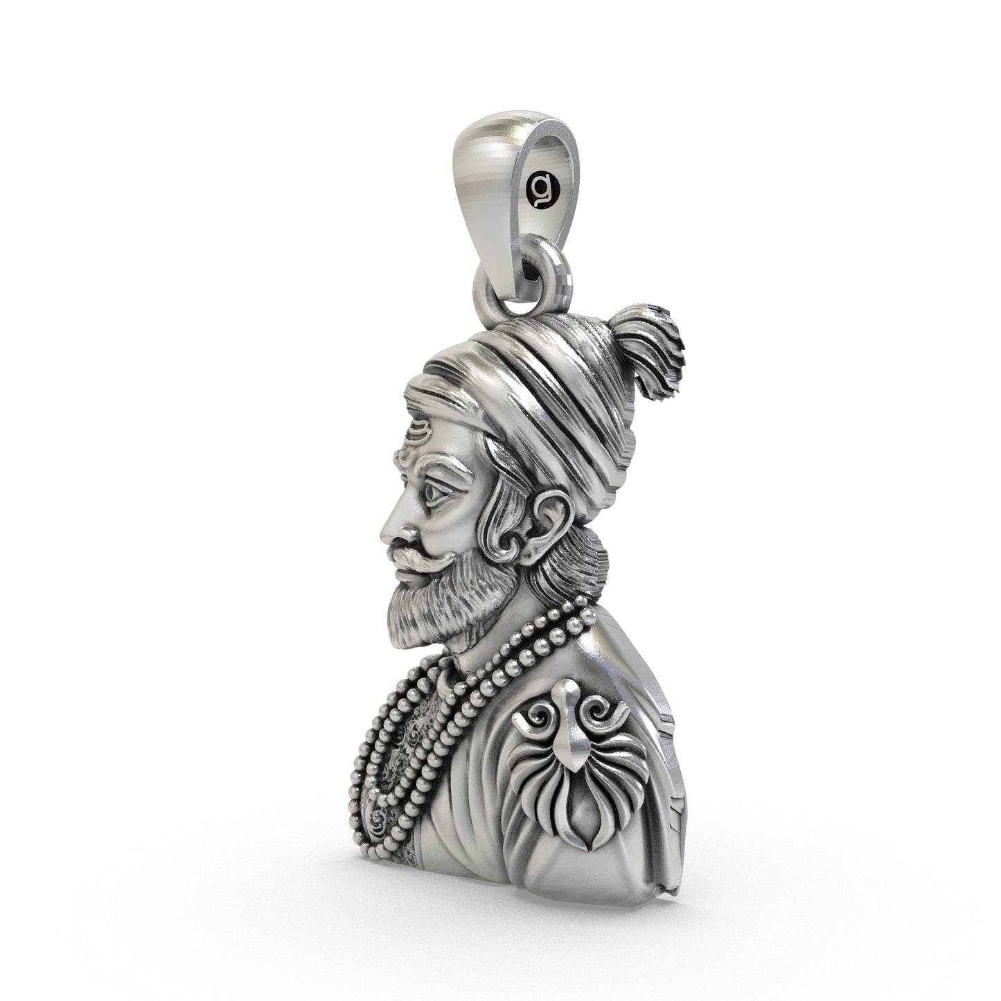 925 Silver Shivaji Maharaj Pendant | Chhatrapati Warrior King – Shukan Jewellers