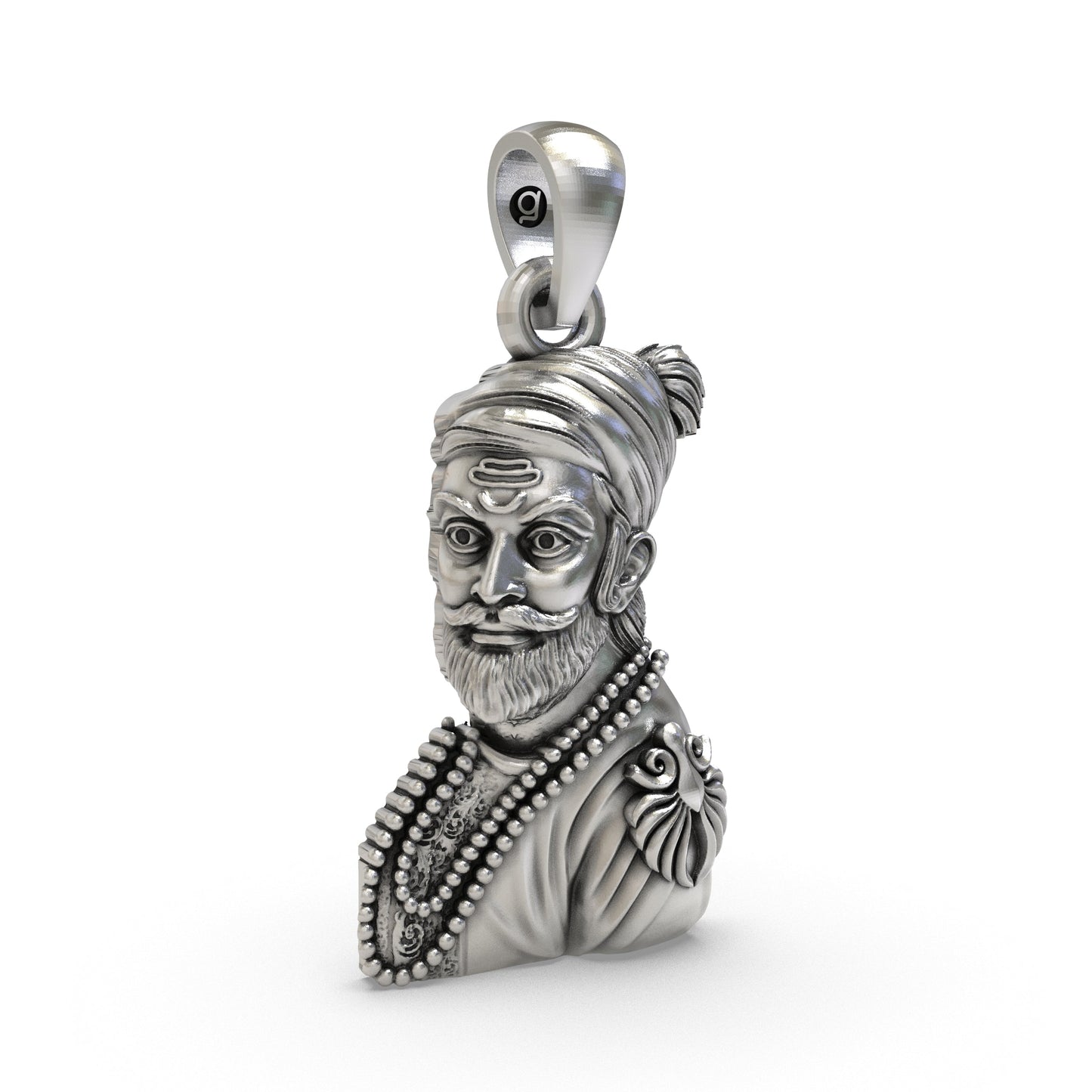 925 Silver Shivaji Maharaj Pendant | Chhatrapati Warrior King – Shukan Jewellers