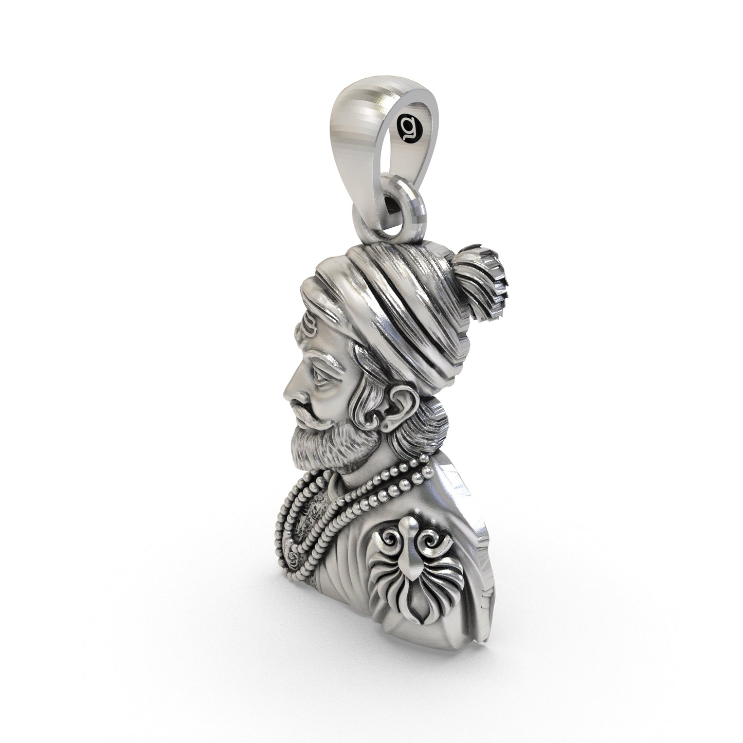 925 Silver Shivaji Maharaj Pendant | Chhatrapati Warrior King – Shukan Jewellers