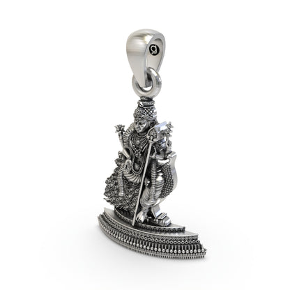 925 Silver Murugan Pendant | Kartikeya Peacock Idol – Shukan Jewellers