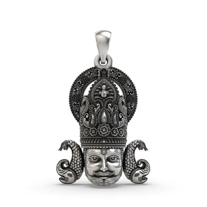 925 Silver Khatu Shyam Ji Pendant | Handmade Temple Jewellery – Shukan Jewellers