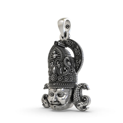 925 Silver Khatu Shyam Ji Pendant | Handmade Temple Jewellery – Shukan Jewellers