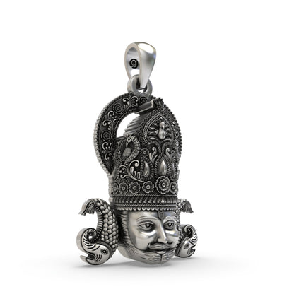 925 Silver Khatu Shyam Ji Pendant | Handmade Temple Jewellery – Shukan Jewellers