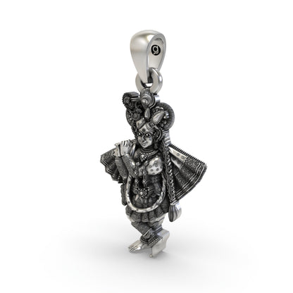 925 Silver Banke Bihari Ji Pendant | Krishna Vrindavan Idol – Shukan Jewellers