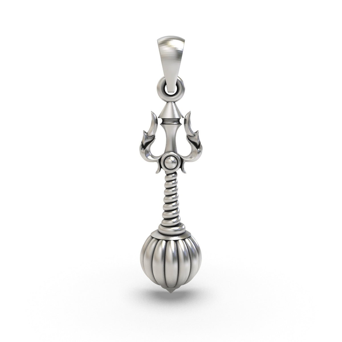 925 Silver Trishul Gada Pendant | Mahadev – Shukan Jewellers