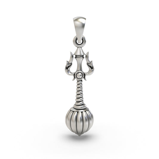 925 Silver Trishul Gada Pendant | Mahadev – Shukan Jewellers