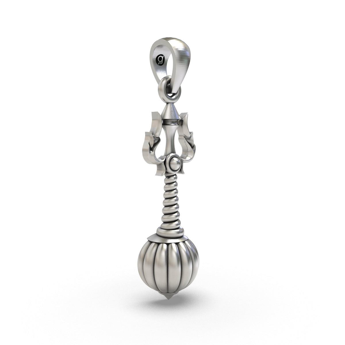 925 Silver Trishul Gada Pendant | Mahadev – Shukan Jewellers
