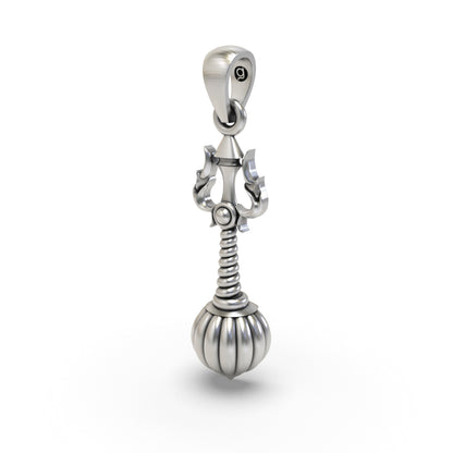 925 Silver Trishul Gada Pendant | Mahadev – Shukan Jewellers