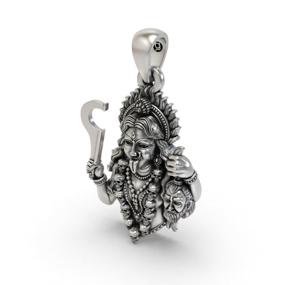 925 Silver Kali Maa Pendant | Fierce Goddess Kali – Shukan Jewellers