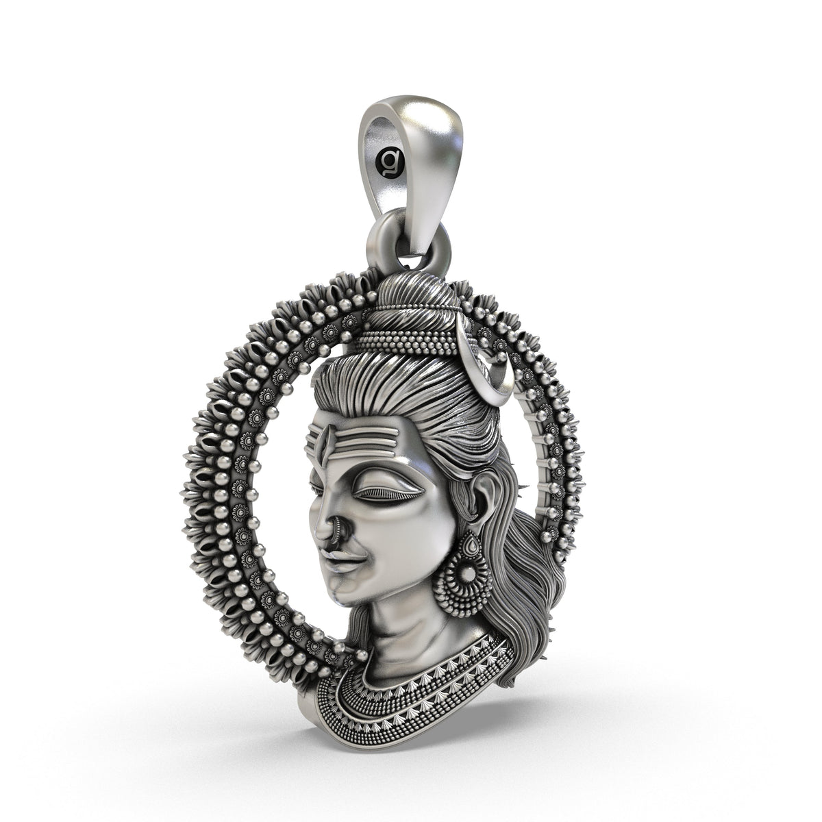 925 Silver Shiva Face Pendant | Mahadev Rudra – Shukan Jewellers