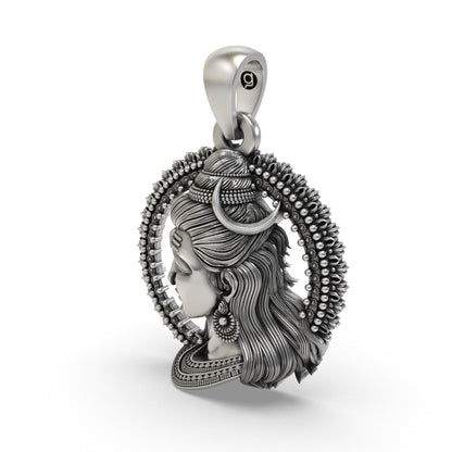 925 Silver Shiva Face Pendant | Mahadev Rudra – Shukan Jewellers