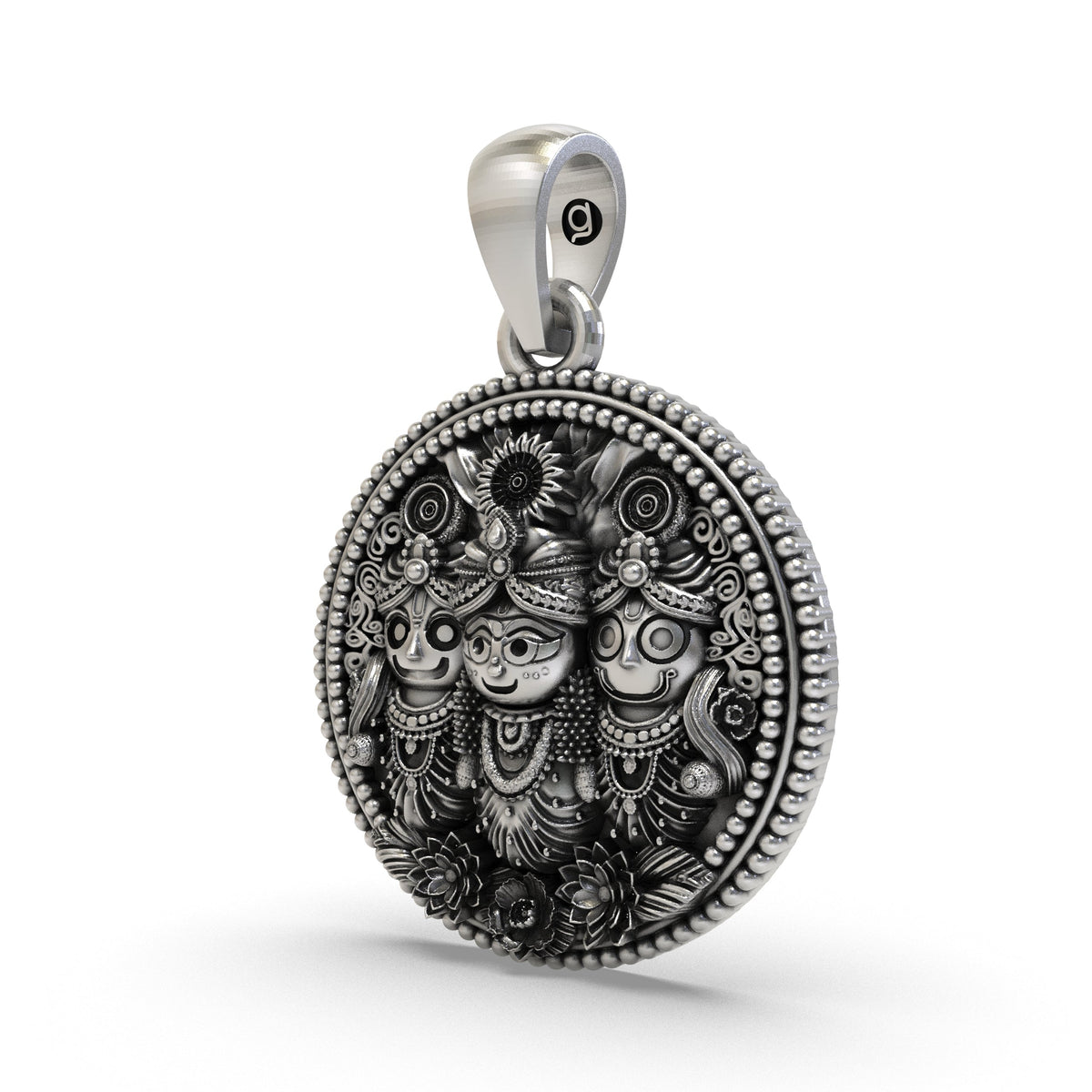 925 Silver Jagannath Pendant | Jagannath, Balabhadra & Subhadra – Shukan Jewellers