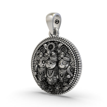 925 Silver Jagannath Pendant | Jagannath, Balabhadra & Subhadra – Shukan Jewellers