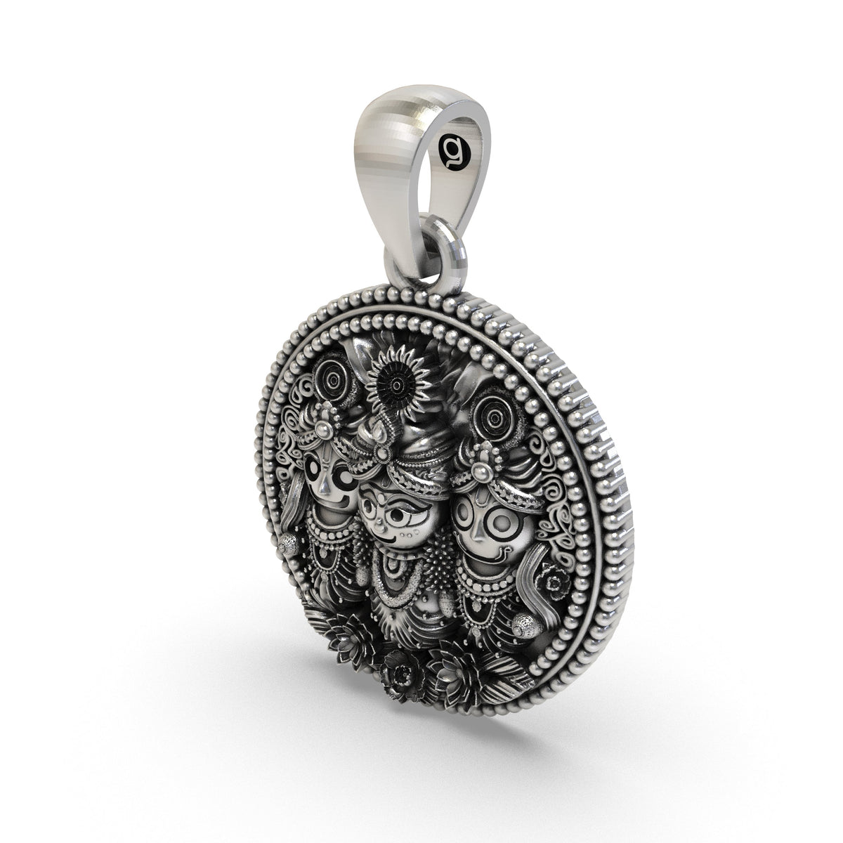 925 Silver Jagannath Pendant | Jagannath, Balabhadra & Subhadra – Shukan Jewellers