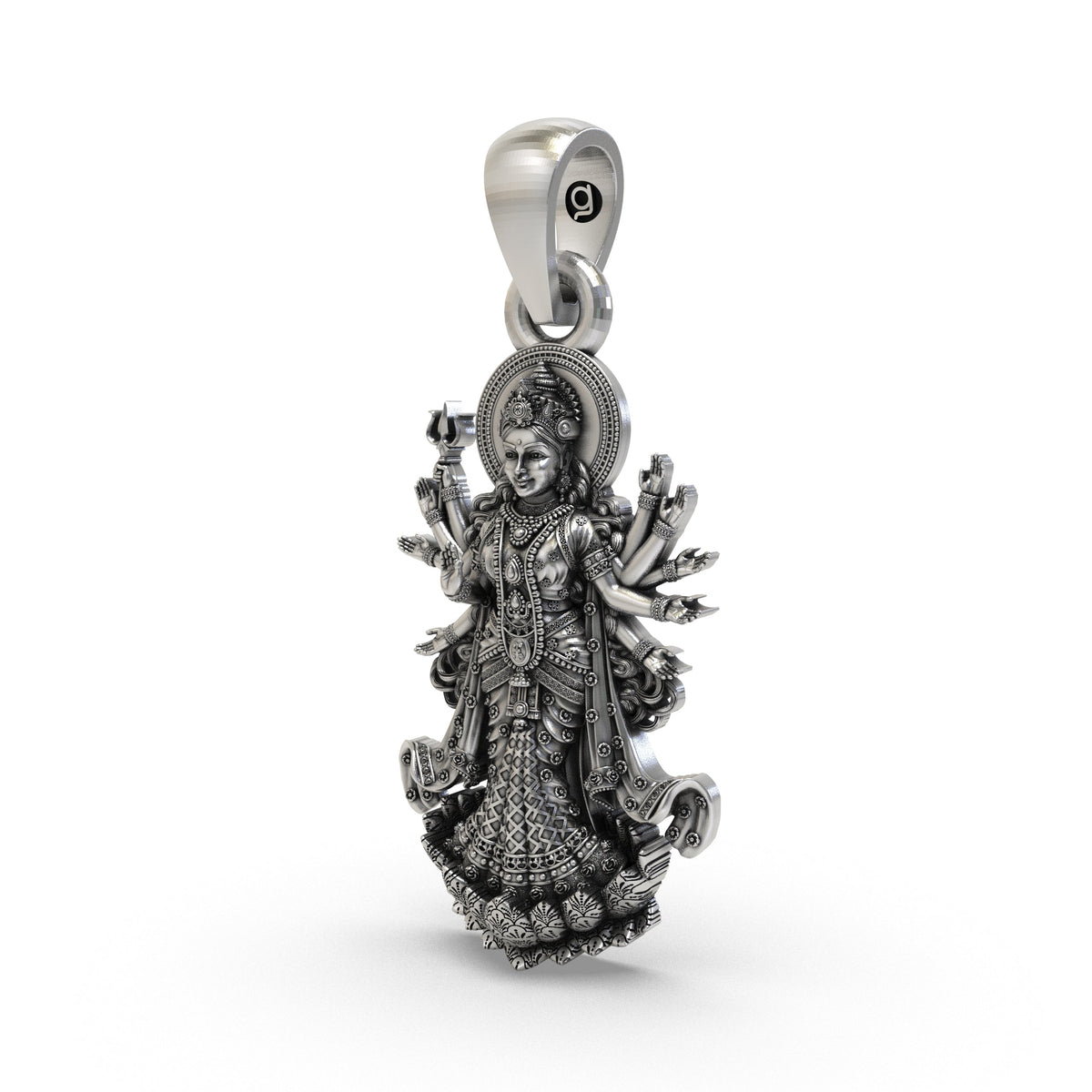 925 Silver Durga Maa Pendant | Navadurga Shakti – Shukan Jewellers
