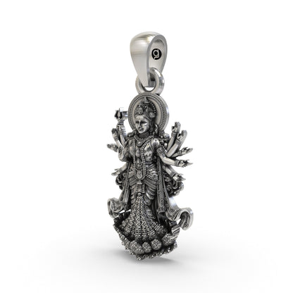 925 Silver Durga Maa Pendant | Navadurga Shakti – Shukan Jewellers
