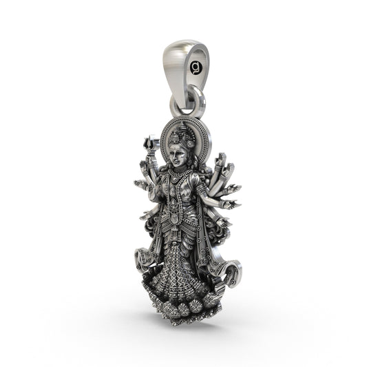 925 Silver Durga Maa Pendant | Navadurga Shakti – Shukan Jewellers