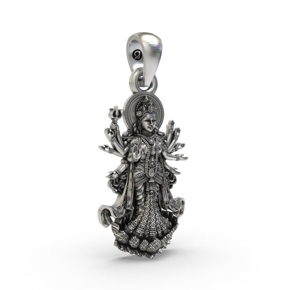 925 Silver Durga Maa Pendant | Navadurga Shakti – Shukan Jewellers