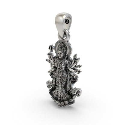 925 Silver Durga Maa Pendant | Navadurga Shakti – Shukan Jewellers