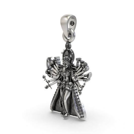 925 Silver Kali Maa Pendant | Mahakali Multi-Armed – Shukan Jewellers