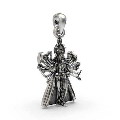 925 Silver Kali Maa Pendant | Mahakali Multi-Armed – Shukan Jewellers