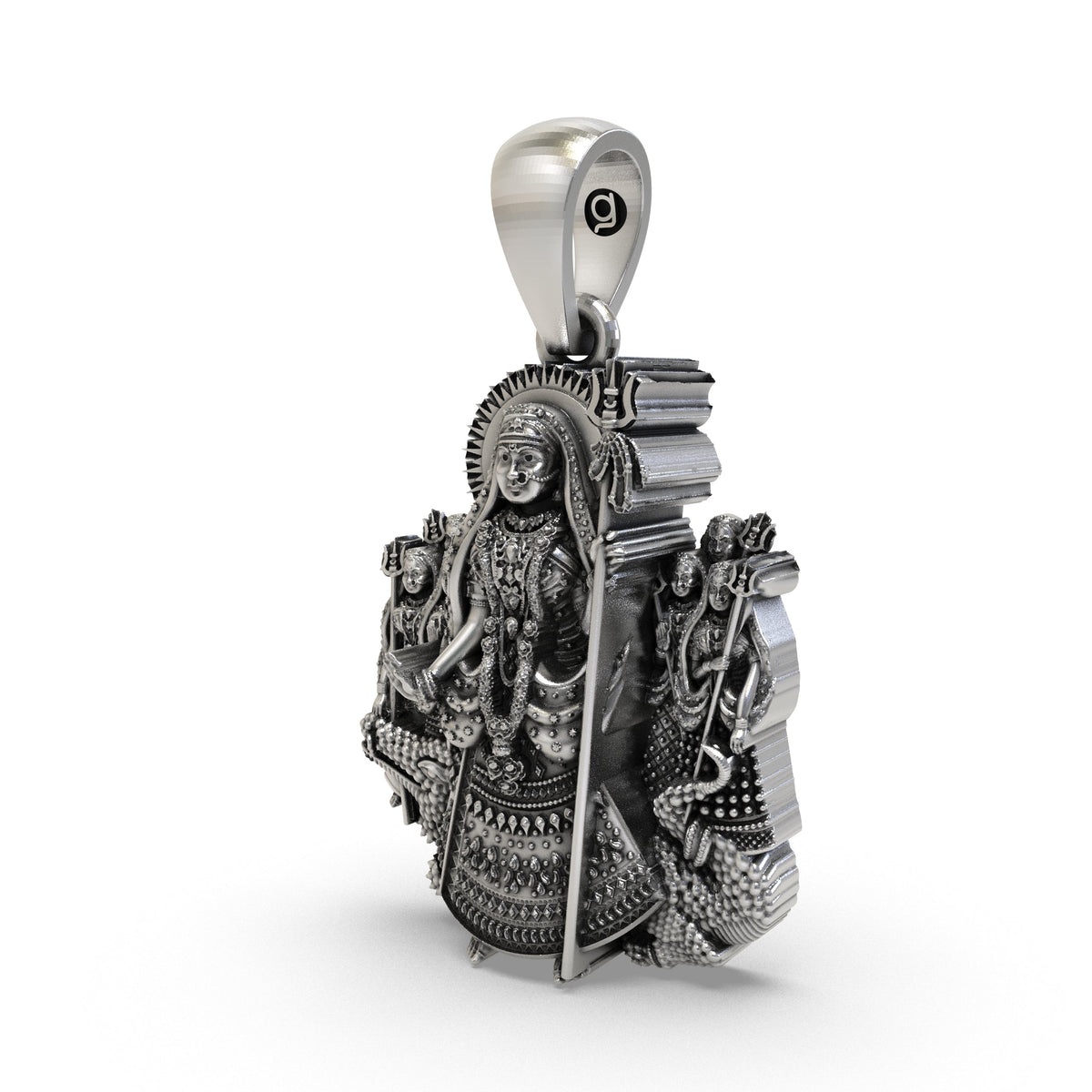 925 Silver Khodiyar Maa Pendant | Khodiyar Mata with Trishul – Shukan Jewellers