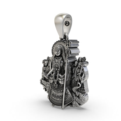 925 Silver Khodiyar Maa Pendant | Khodiyar Mata with Trishul – Shukan Jewellers