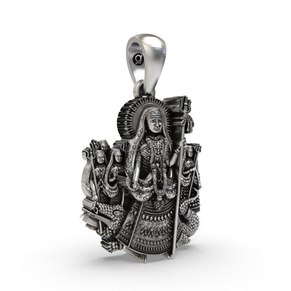 925 Silver Khodiyar Maa Pendant | Khodiyar Mata with Trishul – Shukan Jewellers