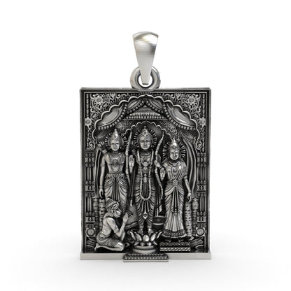 925 Silver Ram Darbar Pendant | Ram, Sita, Lakshman & Hanuman – Shukan Jewellers