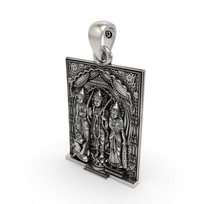 925 Silver Ram Darbar Pendant | Ram, Sita, Lakshman & Hanuman – Shukan Jewellers