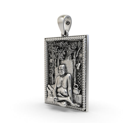 925 Silver Akkalkot Swami Samarth Pendant | Shree Swami Samarth Guru Maharaj – Shukan Jewellers
