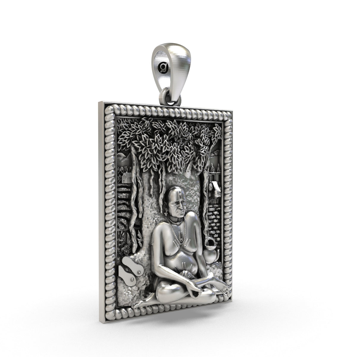 925 Silver Akkalkot Swami Samarth Pendant | Shree Swami Samarth Guru Maharaj – Shukan Jewellers