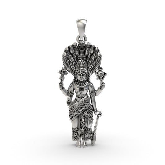 925 Silver Lord Venkateshwara Pendant | Balaji Venkateswara Devotional Locket – Shukan Jewellers
