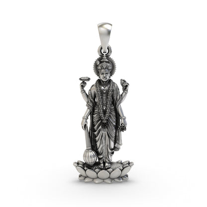 925 Silver Vishnu Narayana Pendant | Lord Vishnu Sacred Devotional Locket