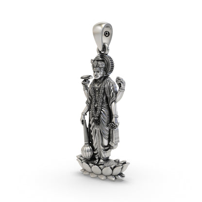 925 Silver Vishnu Narayana Pendant | Lord Vishnu Sacred Devotional Locket
