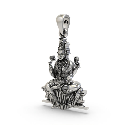 Bhuvaneshvari 925 Silver Pendant | Maa Bhuvaneshvari Devi Spiritual Locket