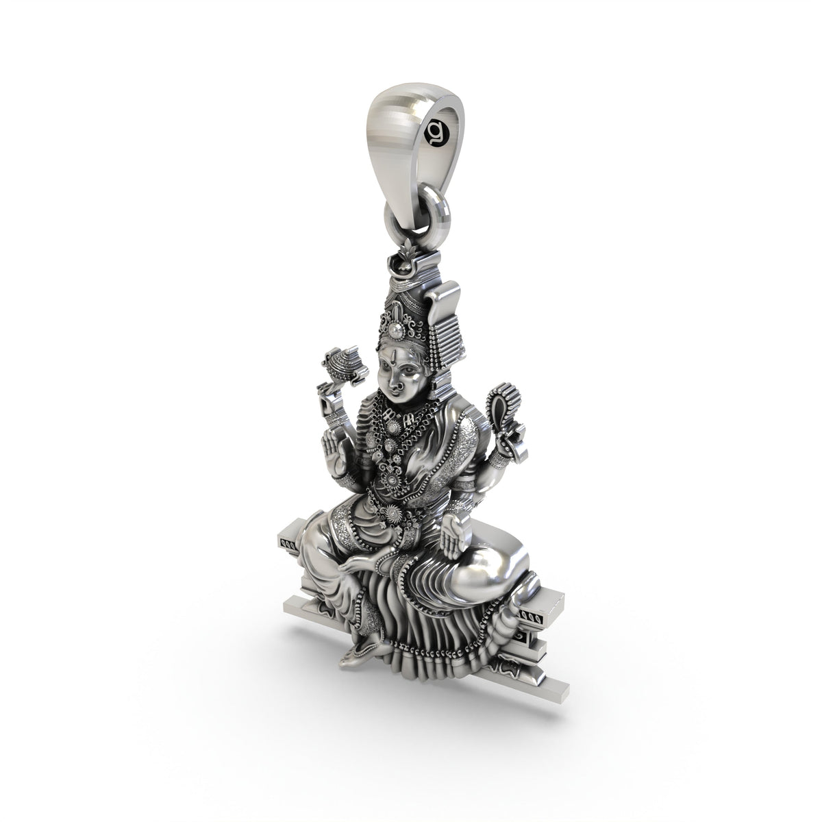 Bhuvaneshvari 925 Silver Pendant | Maa Bhuvaneshvari Devi Spiritual Locket
