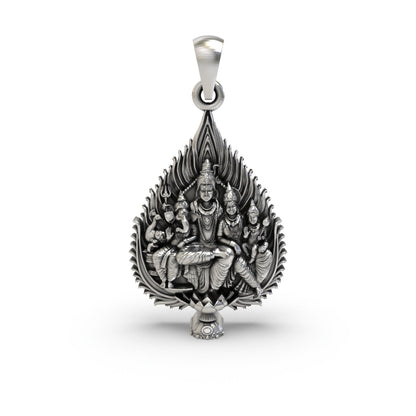 Shiva Family 925 Silver Pendant | Mahadev Parivar Spiritual Protection Locket