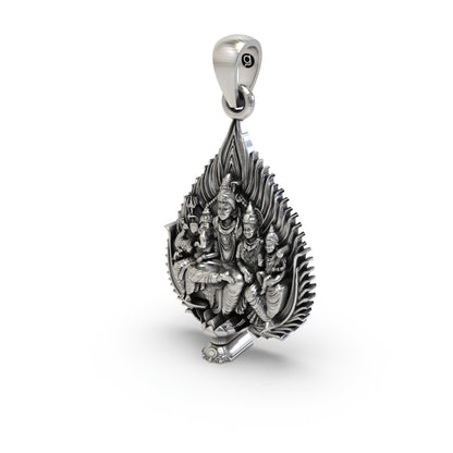 Shiva Family 925 Silver Pendant | Mahadev Parivar Spiritual Protection Locket