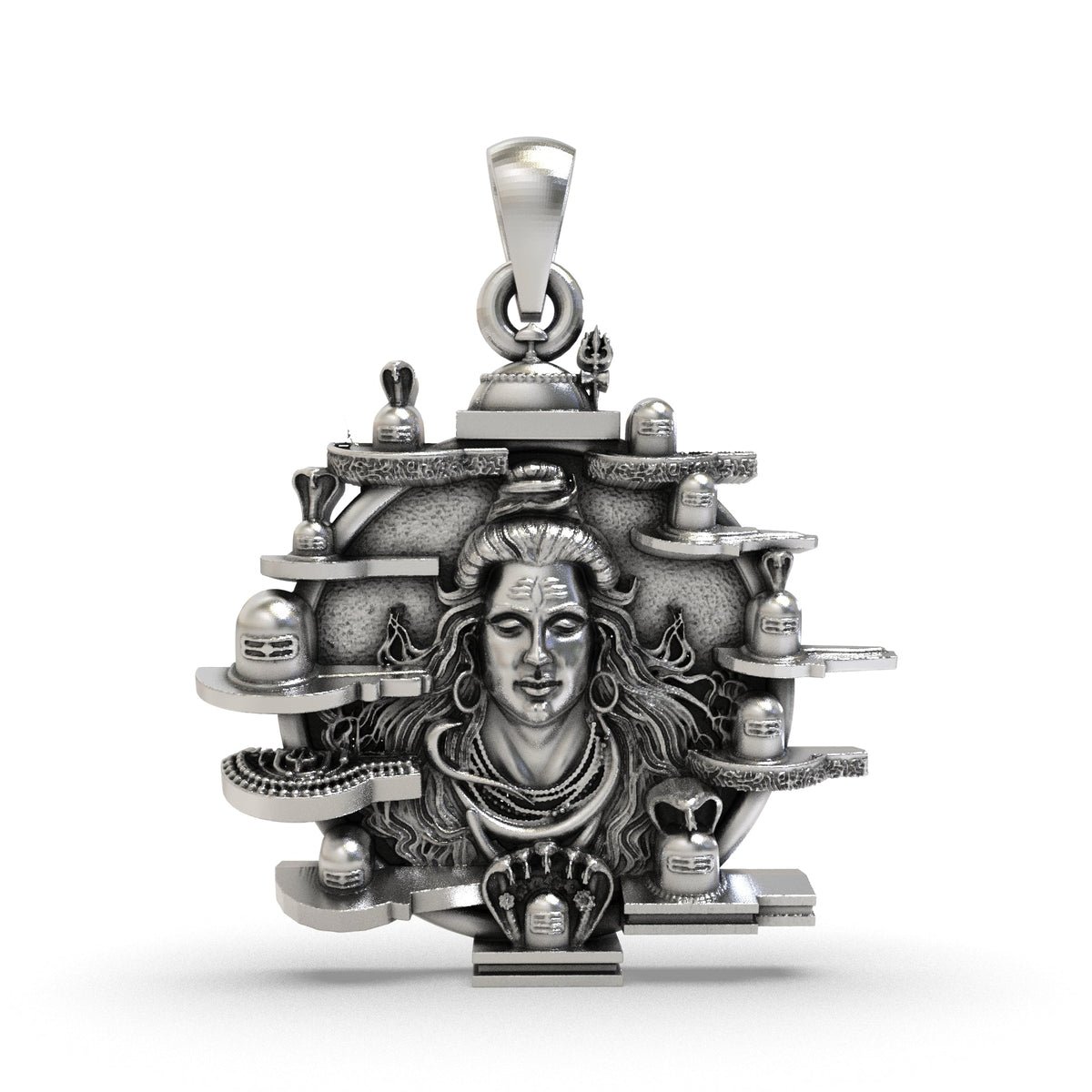 12 Jyotirlinga 925 Silver Pendant | Lord Shiva Devotional Locket