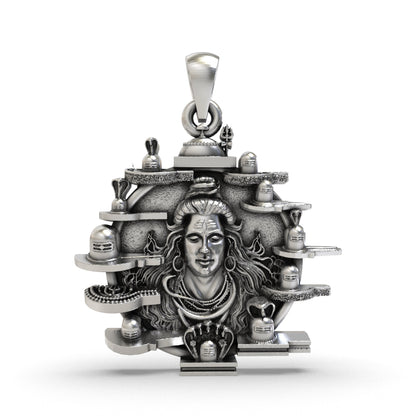 12 Jyotirlinga 925 Silver Pendant | Lord Shiva Devotional Locket