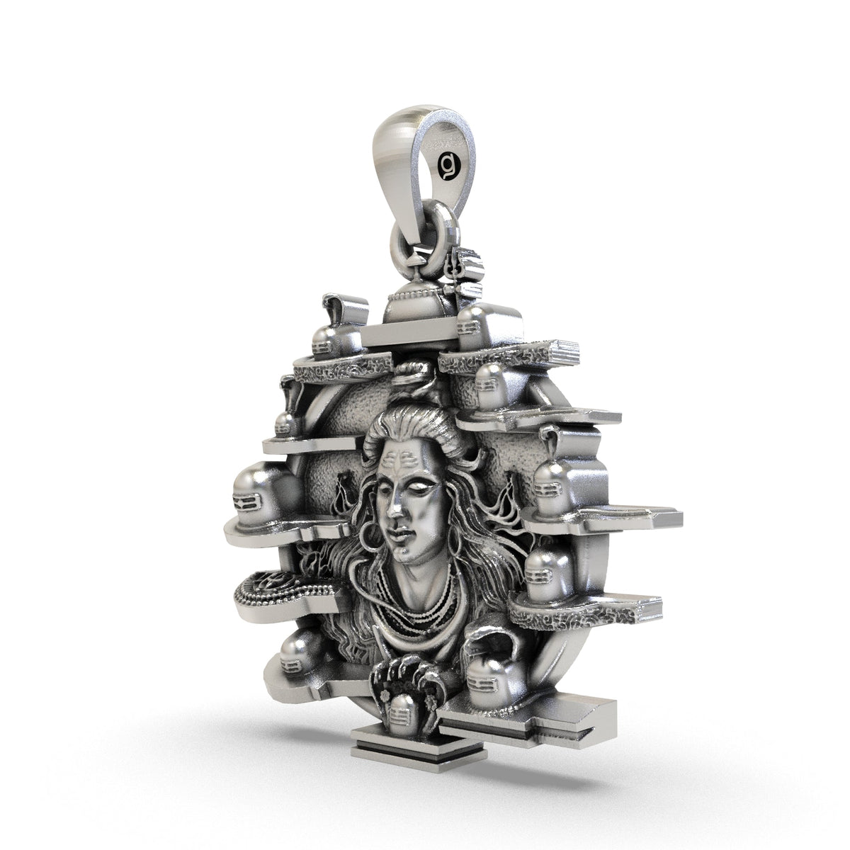 12 Jyotirlinga 925 Silver Pendant | Lord Shiva Devotional Locket