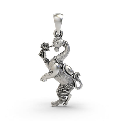 Navagunjara 925 Silver Pendant | Vishnu Krishna Devotional Locket