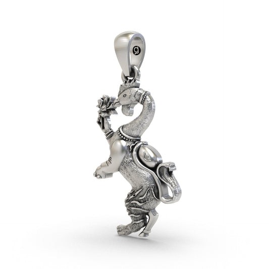 Navagunjara 925 Silver Pendant | Vishnu Krishna Devotional Locket