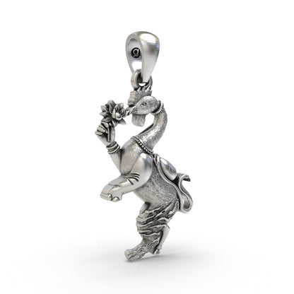 Navagunjara 925 Silver Pendant | Vishnu Krishna Devotional Locket