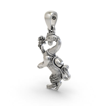 Navagunjara 925 Silver Pendant | Vishnu Krishna Devotional Locket