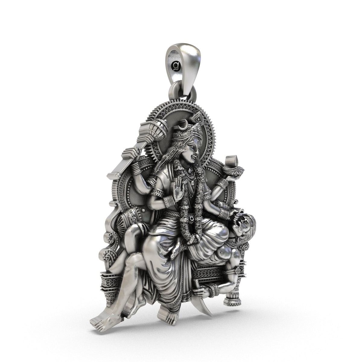 Maa Baglamukhi 925 Silver Pendant | Baglamukhi Devi Protection Locket